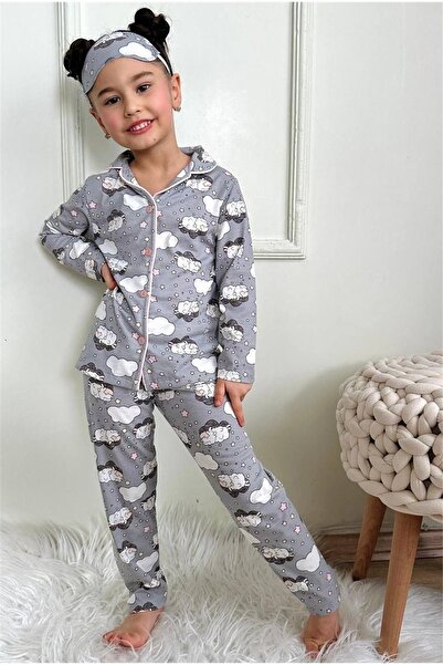 LİLLYPİCCA Σετ πιτζάμες για κορίτσια με μακρυμάνικο μπλουζάκι με κουμπιά μπρο...