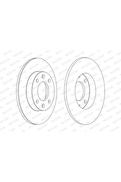 FERODO Brake Disc Citroen C2/C3 1/C4 1 Peugeot 1007/307/Partner Van/Spacious ...