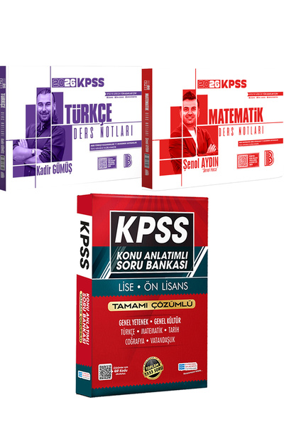 Benim Hocam Yayınları 2026 KPSS Türkçe Matematik Ders Notları - Lise Önlisans...
