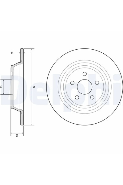 DELPHİ Brake Disc Ford Galaxy 3/Galaxy Model 3 Van/S-Max Ford Usa Edge