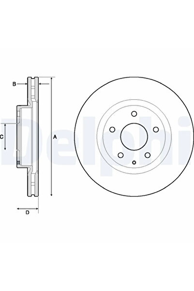 DELPHİ Спирачен диск за Mazda 3