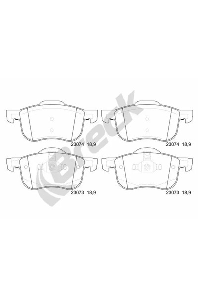 BRECK Комплект спирачни накладки дискови спирачки Volvo S60 1/S80 1/V70 1