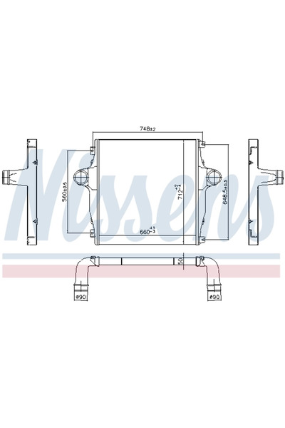 Nissens Intercooler Compresor Iveco Eurotech Mp/Eurotech Mt/Stralis 1