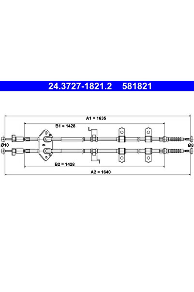 Ate Cablu Frana De Parcare Mazda 6 2002-2008