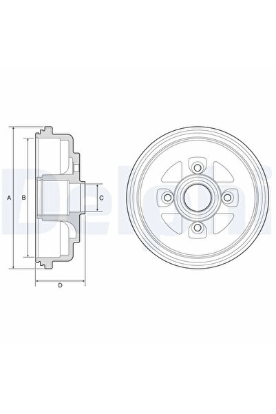 DELPHİ Спирачен барабан Suzuki Swift 3