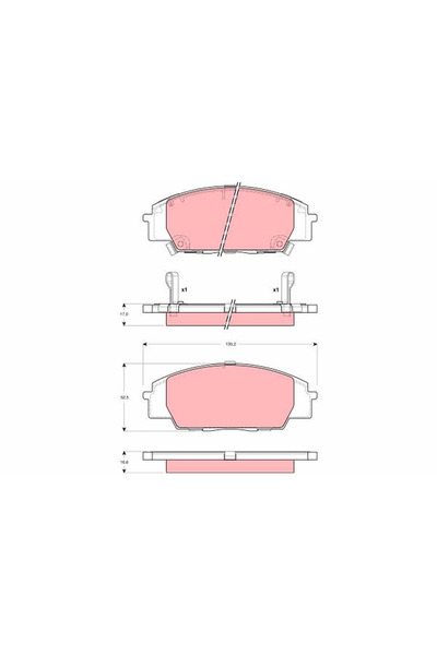 TRW Set Placute Frana Frana Disc Honda Civic 7/Civic 8/S2000