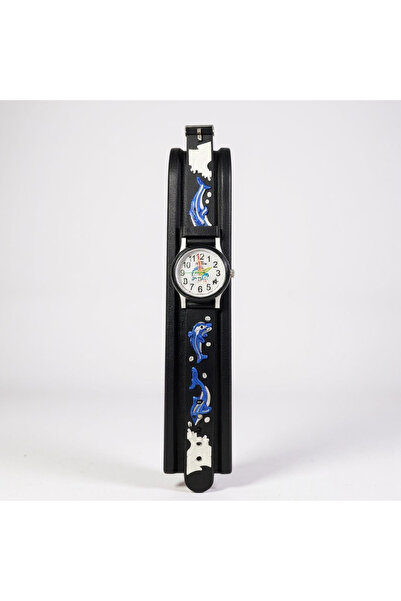 EleganTrend 6-10 Years Old Children's Watch with Car Motif Blue Dolphin Motif