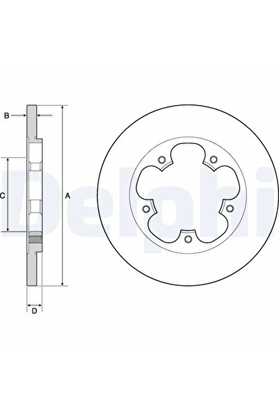 DELPHİ Спирачен диск Ford Transit V363 автобус/Transit V363 каросерия/Transit...