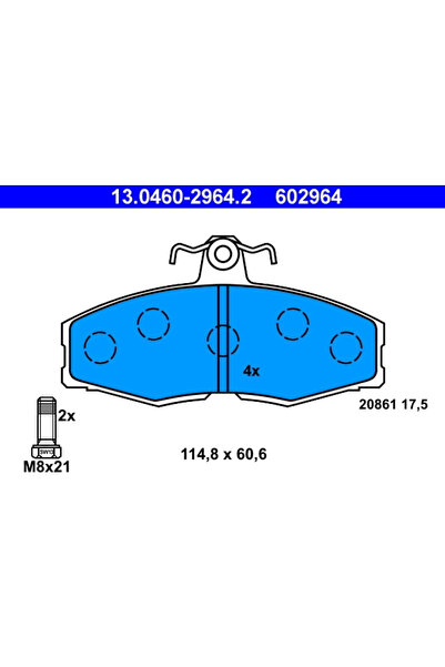 Ate Set Placute Frana Frana Disc Skoda Favorit/Felicia 1/Felicia 2 Vw Caddy 2...