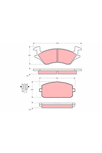 TRW Σετ τακάκια φρένων, δισκόφρενο Gdb769 Toyota Starlet