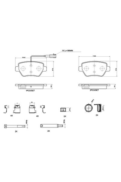 Brembo Set Placute Frana Frana Disc Maserati Ghibli 3/Quattroporte 6