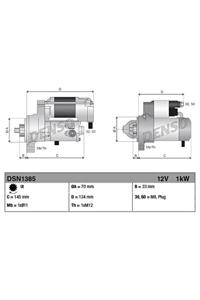 DENSO Starter Honda City 5 Limuzina/Civic 8/Jazz 3 2008-2011