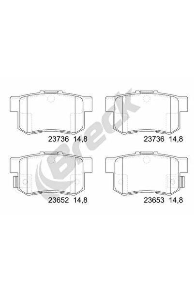 BRECK Set Placute Frana Frana Disc Acura Rl Honda Accord 7 Tourer/Avancier/Ci...