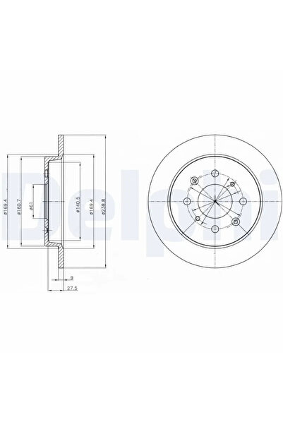 DELPHİ Disc Frana Honda City 5 Limuzina/Jazz 3/Jazz 4