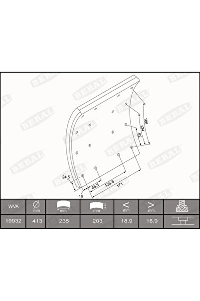 BERAL Set Garnituri De Frictiune Frana Tambur Mercedes-Benz Zetros Scania 3 -...