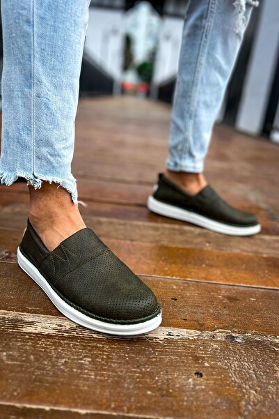 Zerenyus Brecon Laceless Daily Men's Casual Shoes Khaki