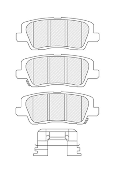 FERODO Brake Pad Set Disc Brake Cadillac Ats Chevrolet Camaro