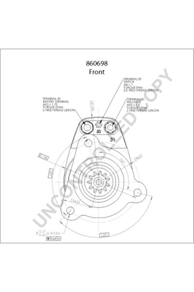 Prestolite Starter Mercedes-Benz Ng 1973-2002