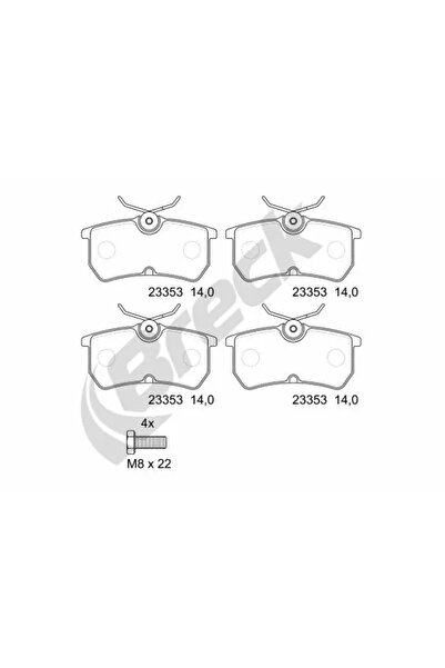 BRECK Set Placute Frana Frana Disc Ford Fiesta 5/Fiesta 6/Fiesta Limuzina