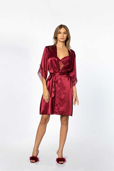 Pierre Cardin Midi Lace Dressing Gown Nightgown Set 4240