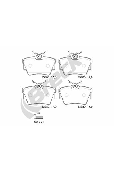 BRECK Set Placute Frana Frana Disc Nissan Primastar Bus/Primastar Caroserie O...