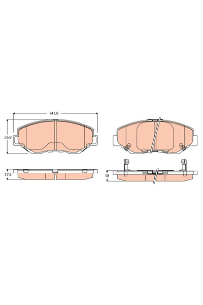 TRW Set Placute Frana Frana Disc Honda Cr-5 2