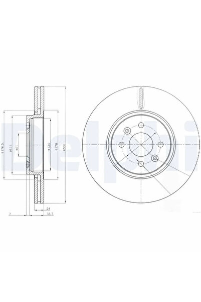 DELPHİ Спирачен диск Renault Megane 2/Scenic 2