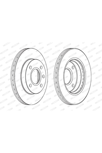 FERODO Brake disc Ford Escrt 5/Escrt 6/Fiesta 2
