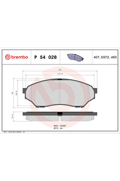 Brembo Set Placute Frana Frana Disc Changfeng Feiteng/Leopaard CS7 Mitsubishi...