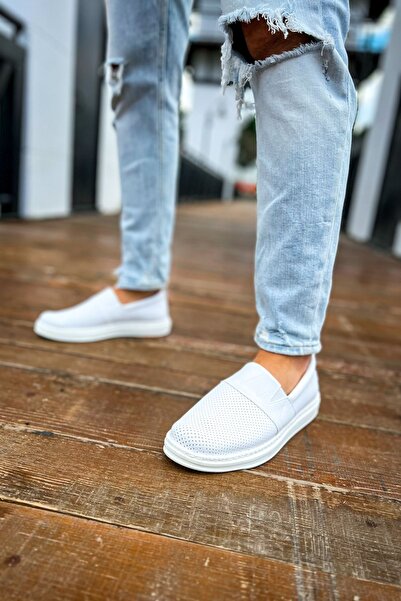 Zerenyus Brecon Laceless Daily Men's Casual Shoes White