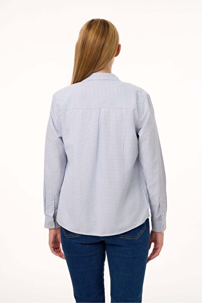 Galvanni Women's Shirt - Letta Light Blue Multi Checked