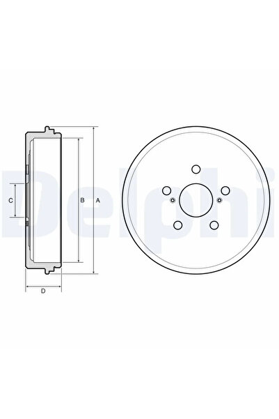 DELPHİ Спирачен барабан Toyota Yaris