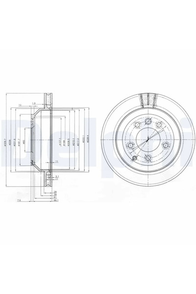 DELPHİ Disc frana VW TOUAREG 2002-2010 BG3775C