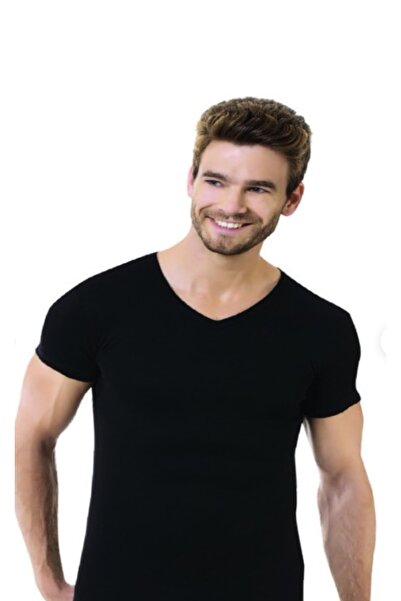 NightLove قميص داخلي رجالي من أوزتاش بياقة على شكل حرف V موديل 1062-A