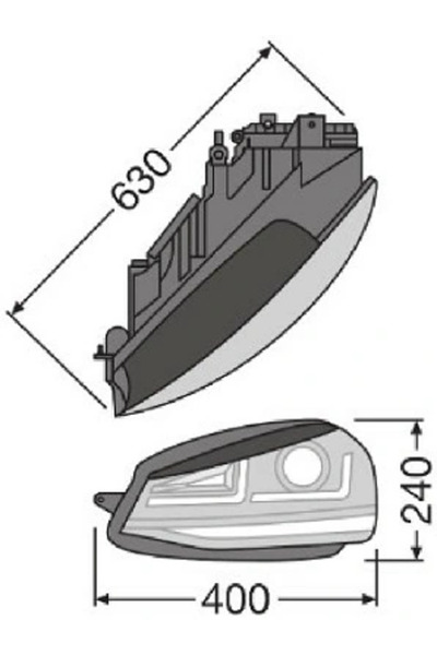 Osram Set Faruri Principale Vw Golf 7/Golf Alltrack 7