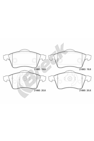 BRECK Комплект накладки за дискови спирачки за VW California T4 Camper/Transp...