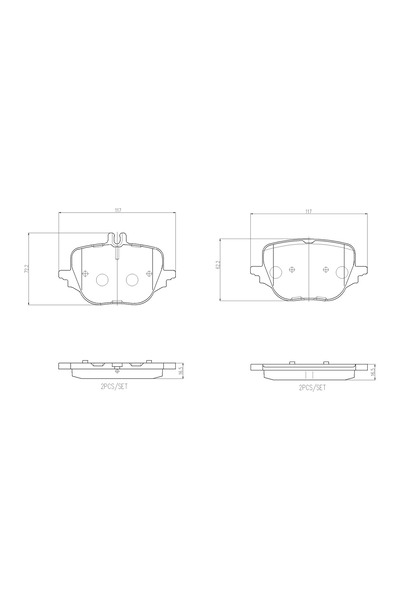 Brembo Set Placute Frana Frana Disc Mercedes-Benz C-Class/Cle/E-Class