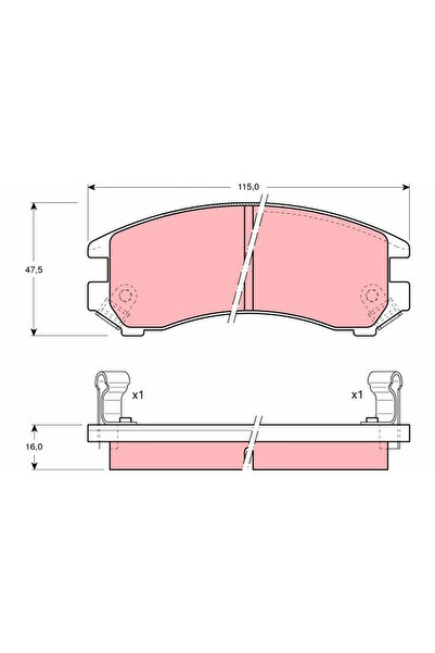 TRW Set placute frana frana disc NISSAN CHERRY IV hatchback 1987-1991 GDB882