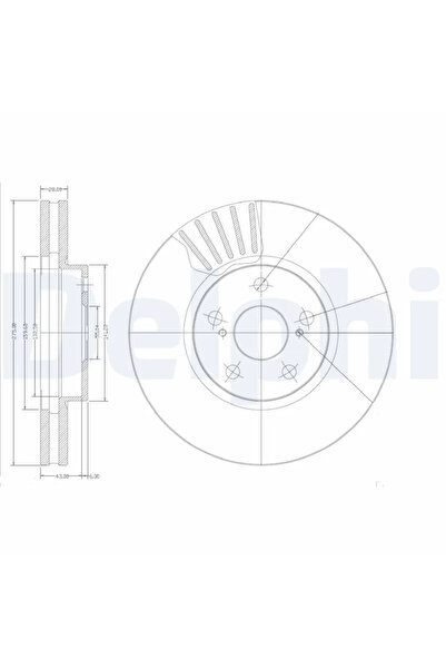 DELPHİ Спирачен диск Toyota Avensis/Caldina/Celica
