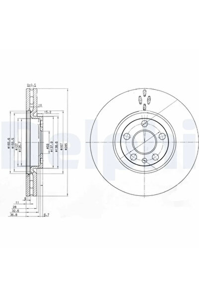 DELPHİ Дискова спирачка Citroen C8/Jumpy 1 Fiat Scudo Bus/Scudo Body/Ulysse