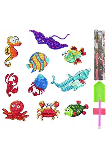 Other Set de autocolante puzzle 5D cu broderie cu diamante pentru copii