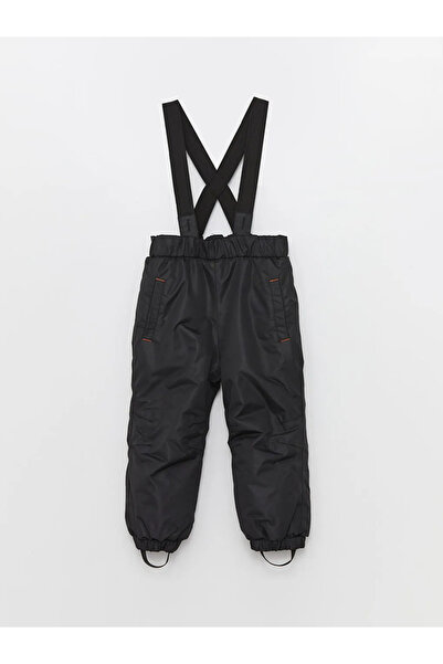 LC Waikiki LCW baby Gri Kapüşonlu Uzun Kollu Erkek Bebek Kayak Mont Ve Kayak Tulum 2'li Takım