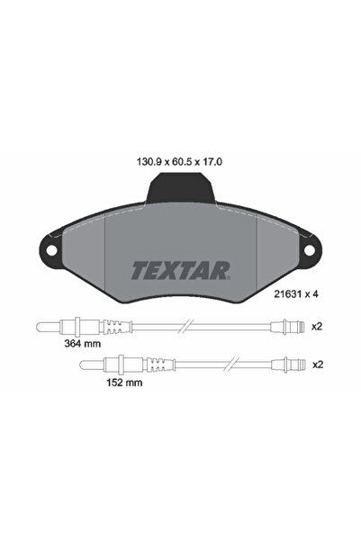 TEXTAR Комплект спирачни накладки за дискови спирачки Citroen Xantia