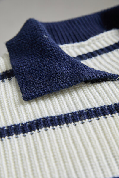 MEECY Pulover tricotat pentru femei, model Zr, cu guler polo, tricotat, oversize