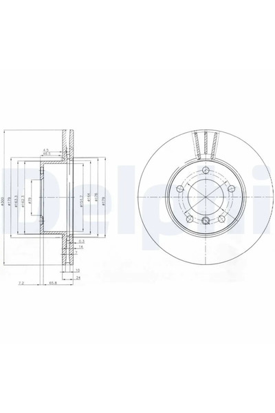 DELPHİ Спирачен диск BMW 1/3/Z4 Роудстър BMW (Brilliance) Серия 3