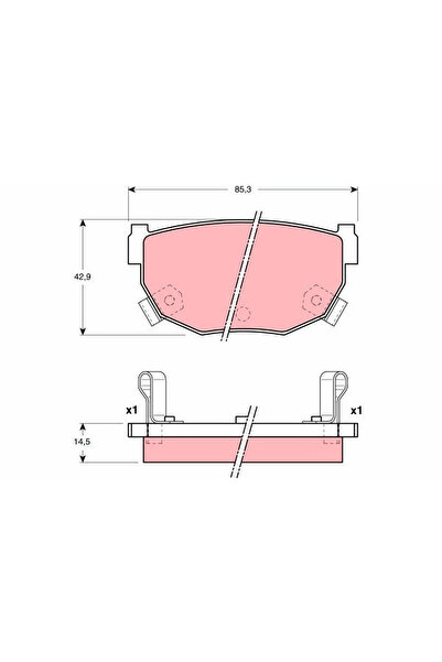 TRW Set Placute Frana Frana Disc Nissan 200SX Cupe/300ZX Cupe/Silvia