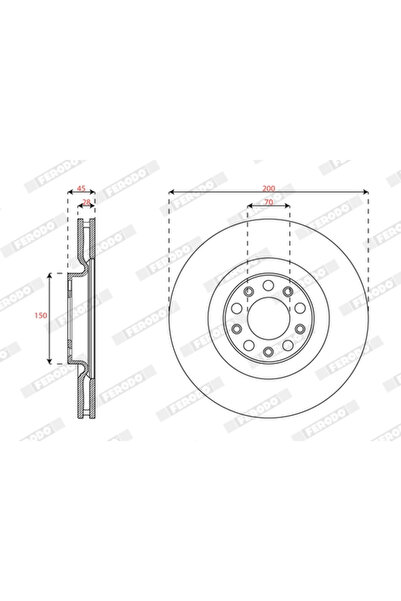 FERODO Disc Frana Alfa Romeo Giulia/Stelvio