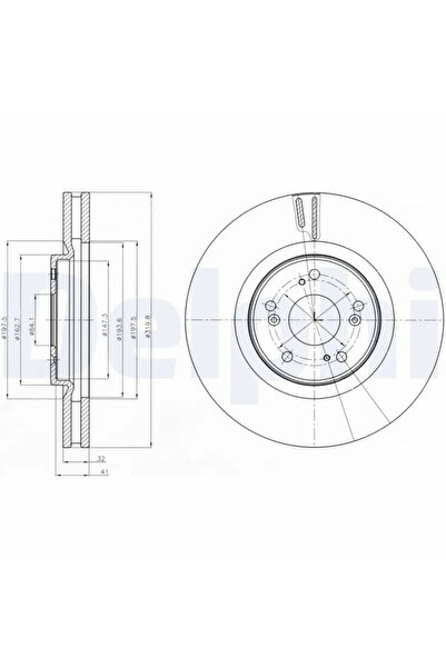 DELPHİ Дискови спирачки Honda Accord 8/Accord 9 Limousine