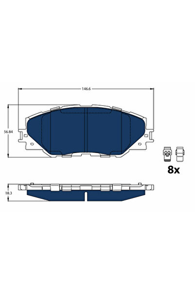 TRW Set Placute Frana Frana Disc Toyota Auris/Prius Plus/Rav 4 4 2010-2018