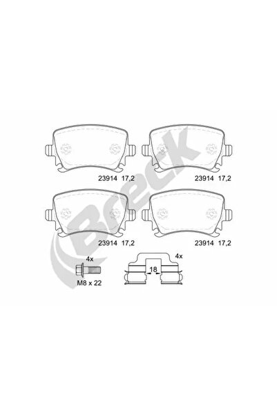 BRECK Set Placute Frana Frana Disc Audi A3/A6 C4/Tt Seat Leon